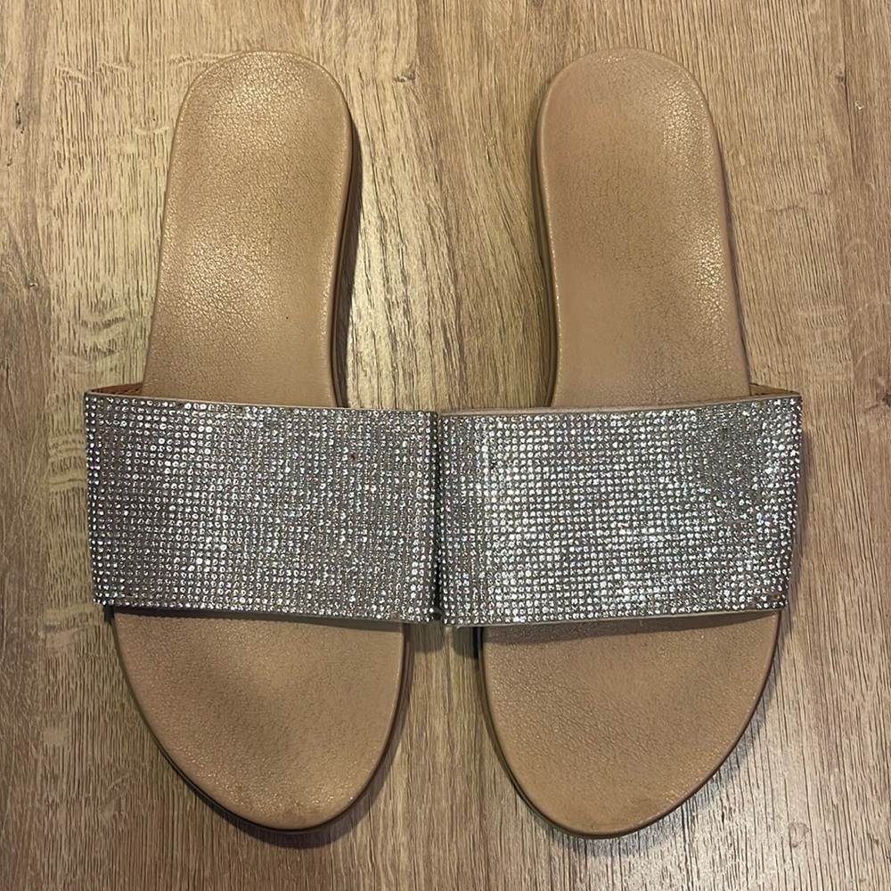 Rhinestone dress flats